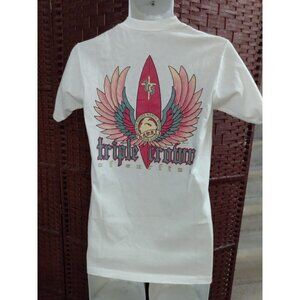 Vintage 90s Triple Crown Of Surfing T Shirt Hawaii North Shore Small Surf Surfer